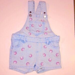 The Children’s Place Unicorn Overall Shorts